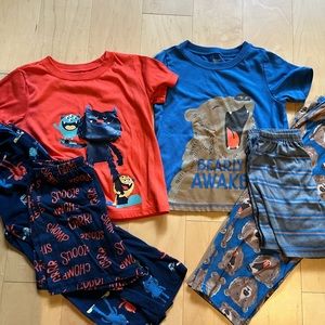 Boys Pajama Bundle- 2 sets of PJs - 6 pieces